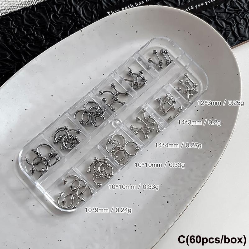 Punk Nail Art Set: 10-PC 3D Alloy Charms in Retro Black/Silver for Alternative Manicure Styles