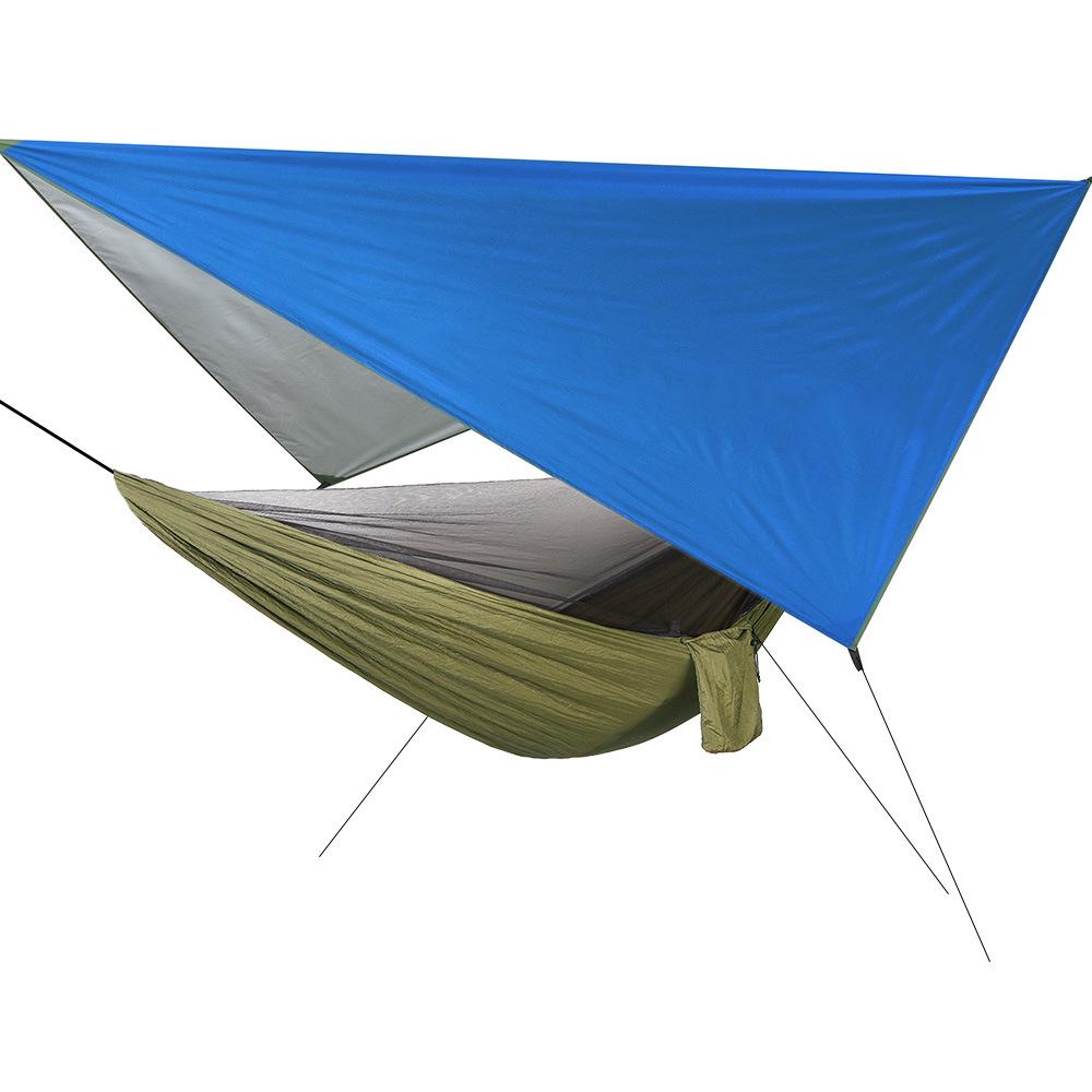 Waterproof Green Camping Hammock with Mosquito Net - Portable Single/Double Tent for Outdoor & Indoor Use