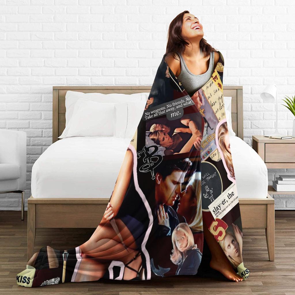 Buffy the Vampire Slayer Blankets  Plush Awesome Warm Throw Blankets for Chair Covering Sofa Summer,