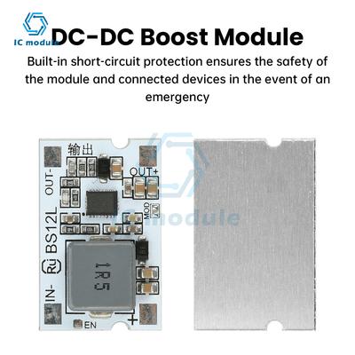DC-DC Boost Converter Module 2.7-11V To 5V/12V 10 Mini Step-Up Board with Short Circuit Protection for Diverse Electronic Device