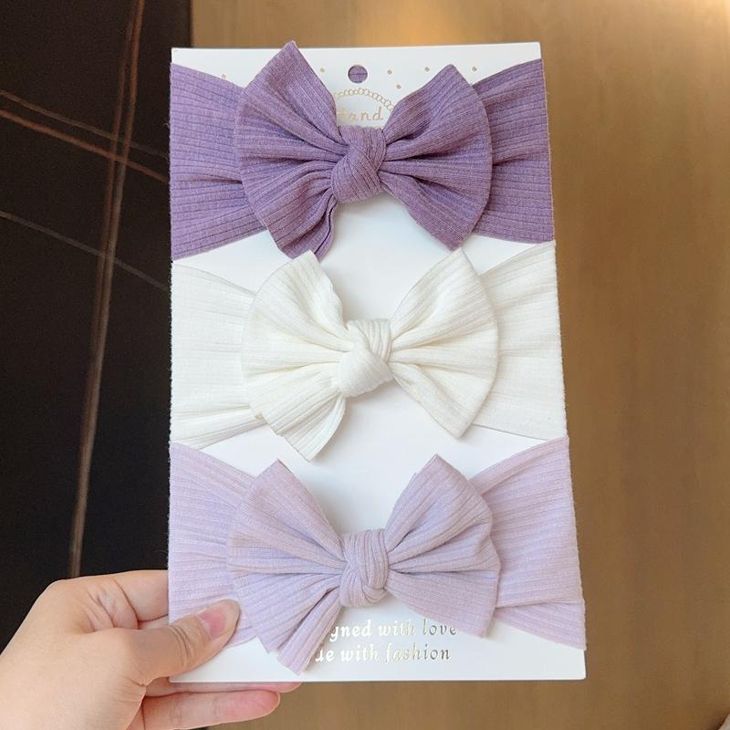 3pcs Baby Girl Bows Headband Newborn Turban Hairband Accessory Kids HairBand Outdoor Toddler Children HeadWrap Hair Accessories