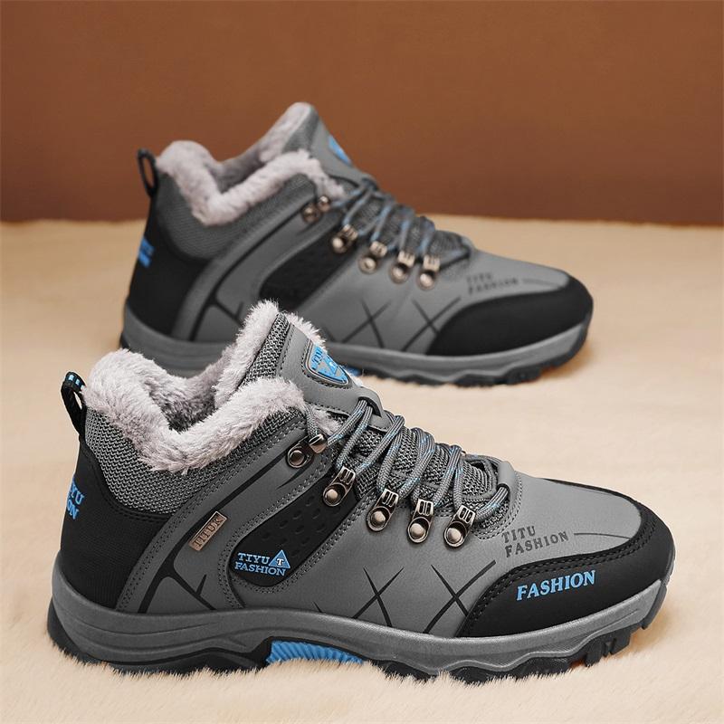 

Модные мужские плюшевые кроссовки зимние сохраняющие тепло зимние туфли для мужчин платформа прогулочная спортивная обувь 44 серый