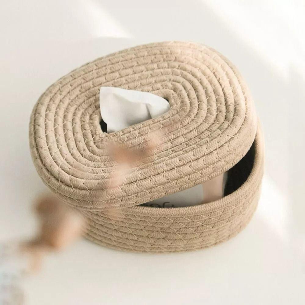 Rectangle Pumping Paper Box Cotton Rope Tissue Holder New Tissue Bag