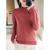 Maglione in lana merino e cashmere Maglione lavorato a maglia da donna Dolcevita Pullover a maniche lunghe Abbigliamento autunno inverno Maglioni caldi