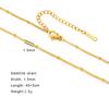 5pcs/lot 1.5mm Satellite Chain Necklaces for Women Stainless Steel Gold Minimalist Beaded Necklace Jewelry