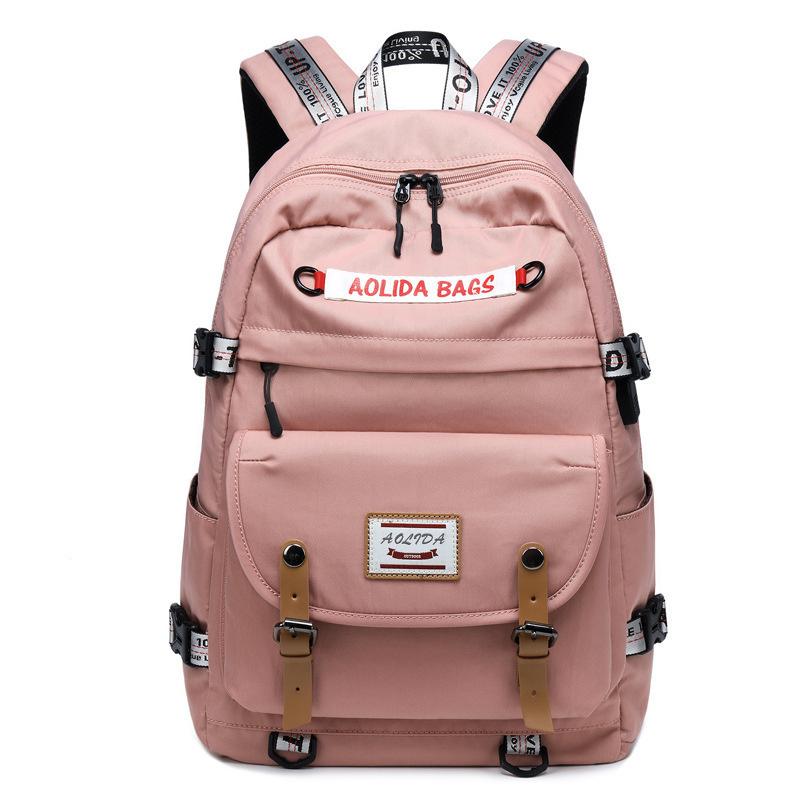 Large Capacity College Bags School Backpack For Girls High School Bookbags With USB Charging Port Lady Women Travel Backpacks