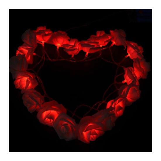 LED String Looking Battery-Powered Light Realistic Rose Flower Valentine s Day LED String