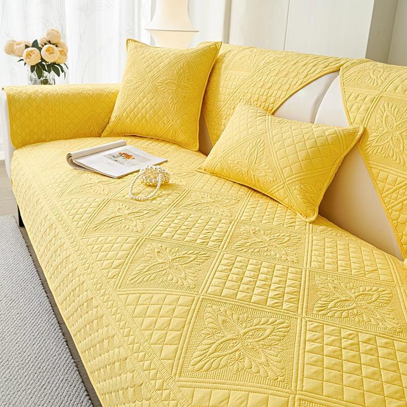 

Cream Wind Sofa Cushion, High-End Sense, Universal In All Seasons, Simple And Modern Non-Slip Washed Cotton Fabric Seat Cushion Cover 70*70cm