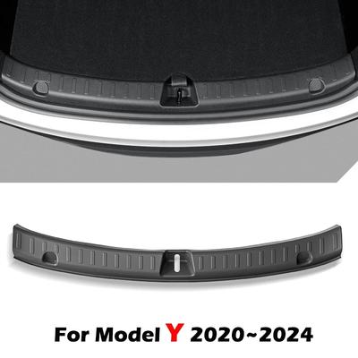 BEVO TPE Rubber Rear Bumper Guard for Tesla Model Y 3 Highland S X Rear Trunk Door Sill Protector Cargo Threshold Sill Cover