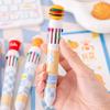 Fast Food Themed 10-Color Ballpoint Pen French Fries Burger Topper Designs Multi-Color Writing Tool for Journaling And Notes