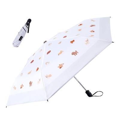 Cute Cat and Dog UV Light Heat Prevents Heat Protects the Foldable Parasol for Both Sun and Wind Convenient To Super Water Dual Use Parasol Parasol,