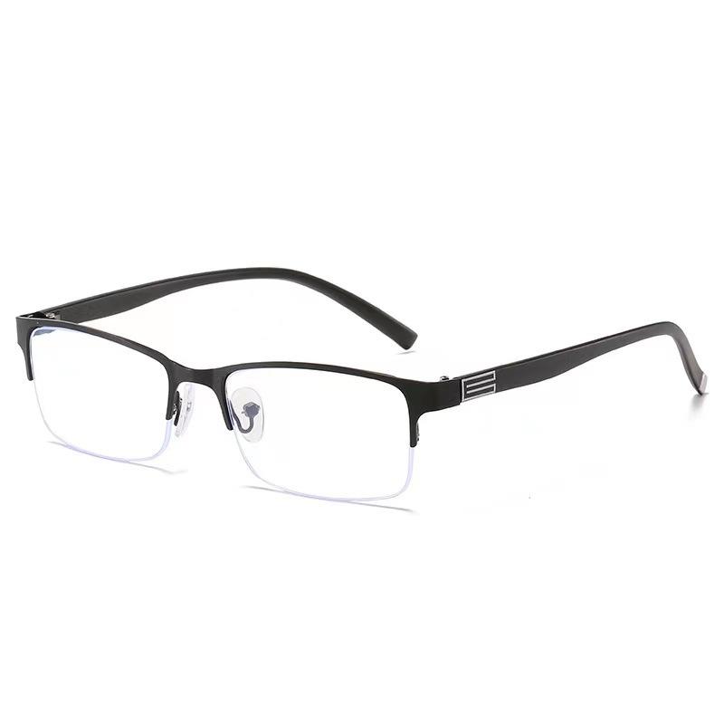 Half Frame Myopia Glasses Anti Blue Light Men's Commercial Glasses Finished Myopia Glasses Eye Protection with Diopter -1.0~6.0