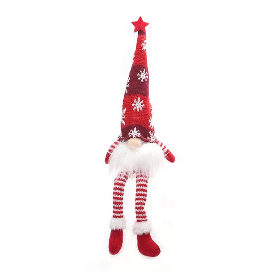 Pandantiv Gnom de Crăciun cu Lumini LED Alb Cald Barbă Lungă Gnom de Crăciun Decor de Masă pentru Casă