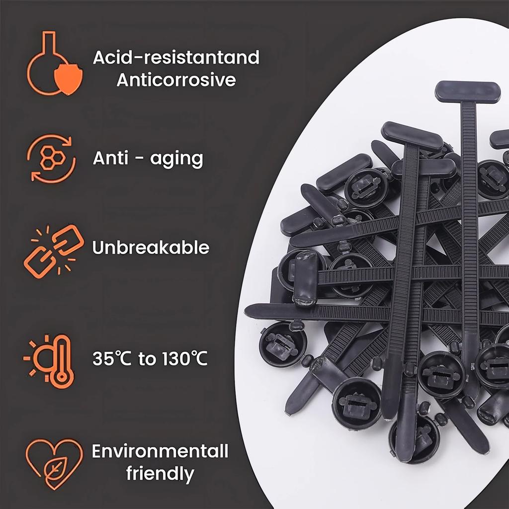 Heavy Duty Nylon Universal Cable Tie Buckle Auto Fasteners Car Body Engine Guards Underbody Panel Screw Replacement Tool