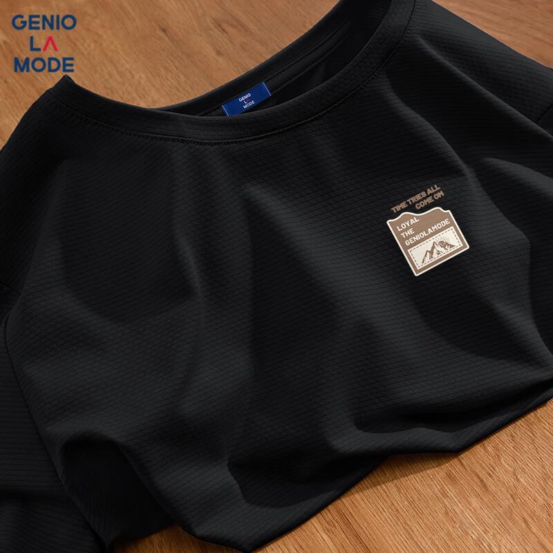 GENIOLAMODE Men s Ice Silk Quick-Dry Athletic T-Shirt 3XL