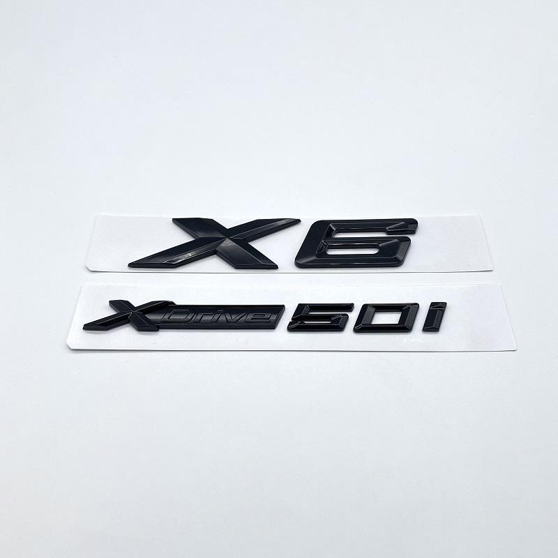 for BMW X6 Car Fender Emblem Badge Trunk Sticker XDrive28i XDrive30i XDrive35i XDrive40i XDrive50i XDrive30d XDrive35d