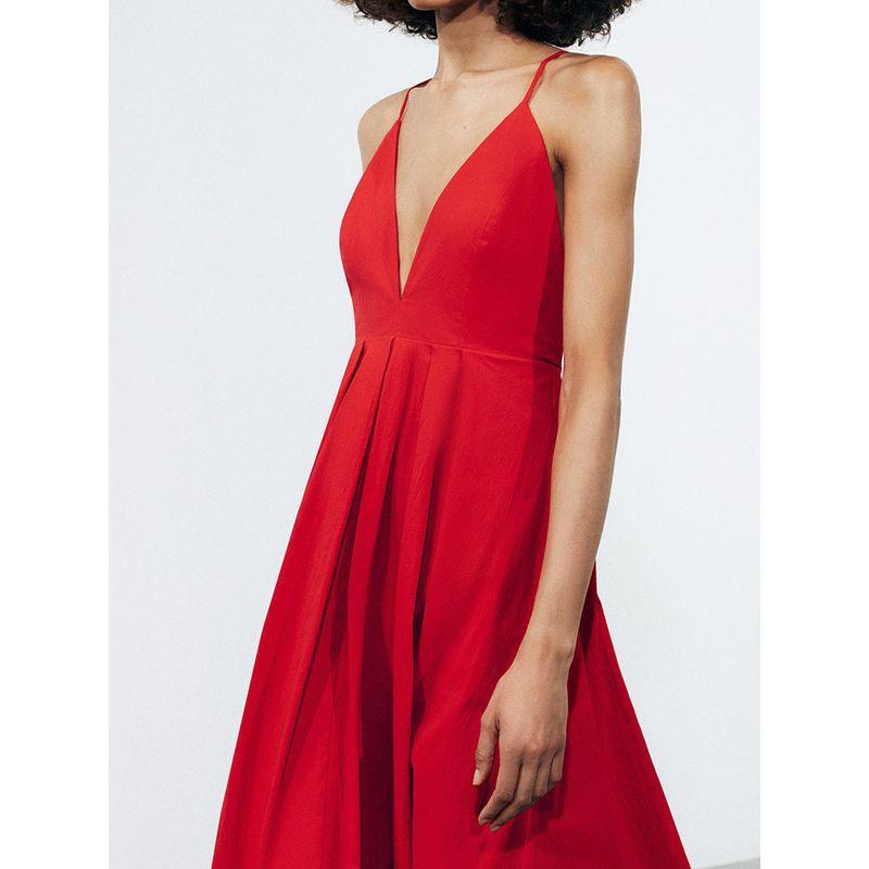 Za2025 Summer New Product Women Clothes Fashion Sexy Backless V-neck Temperament Length Dress 2816653 600