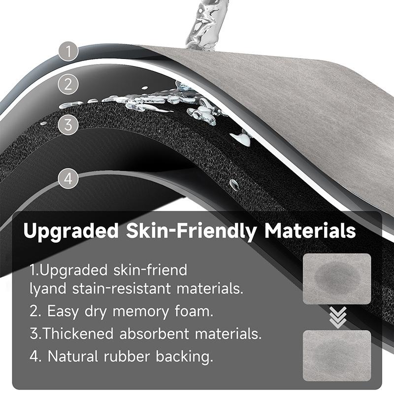 Solid Color Bathroom Mat, Bathroom Floor Mat, Door Entry Household Non-Slip Foot Mat, Water-Absorbing Quick-Drying Door Mat