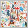 50 Cute Cartoon Animation Stickers for Suitcases, Motorcycles, and Helmets