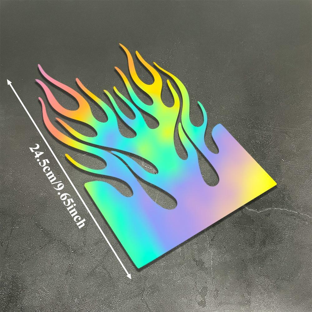 Flammen-Motorrad-Kotflügel-Aufkleber, Wasserdichter Vinyl-Sticker, Universelle Schmutzfänger-Dekoration für Honda Yamaha Suzuki Ducati KTM