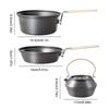 Backpacking Cooking Set Camping Frying Pan Teapot Kitchen Supplies Cookware for Frying Stewing BBQ Outdoor Hiking