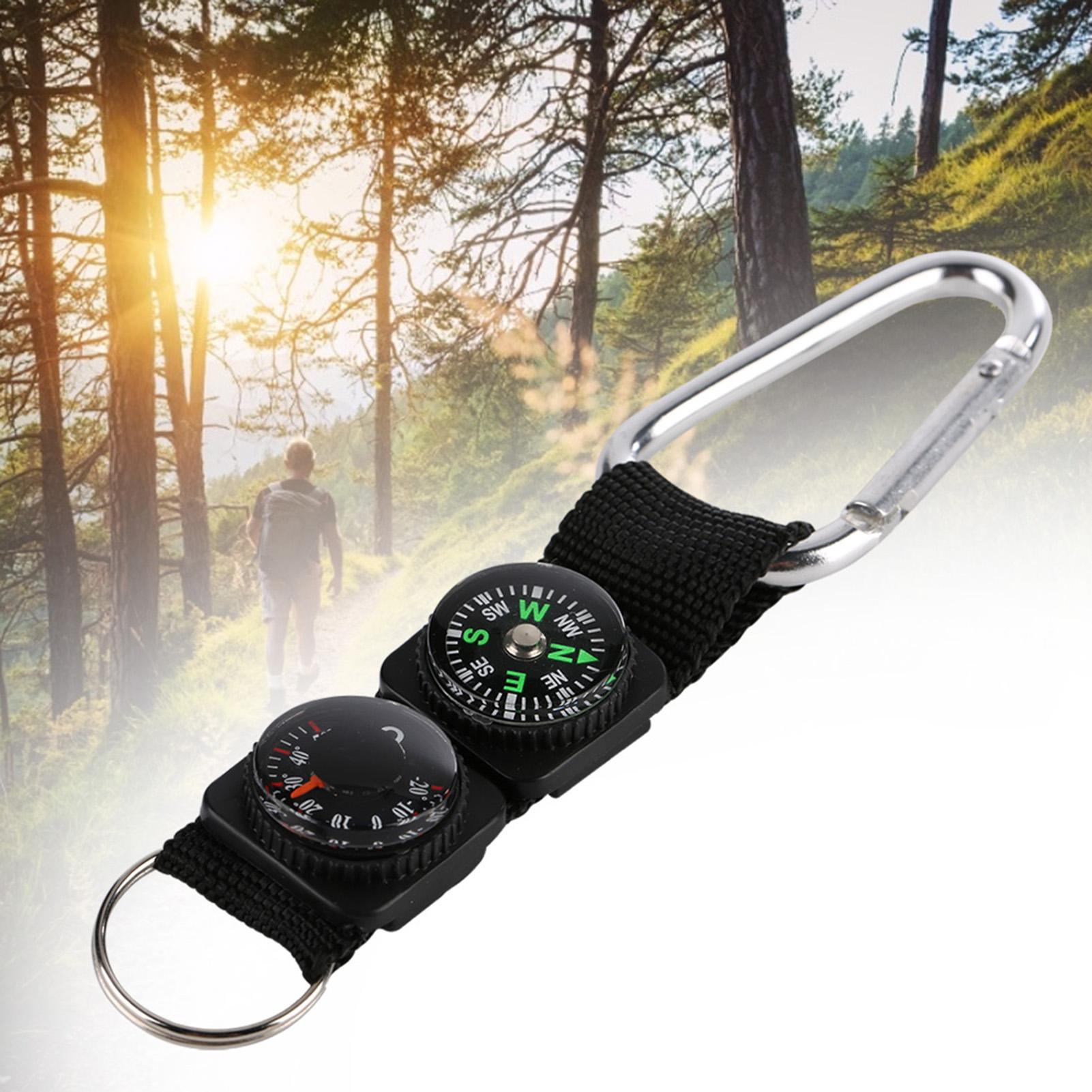 

Multifunction Waterproof Mini Portable Thermometer Compass Key Ring for Outdoor Camping Hiking