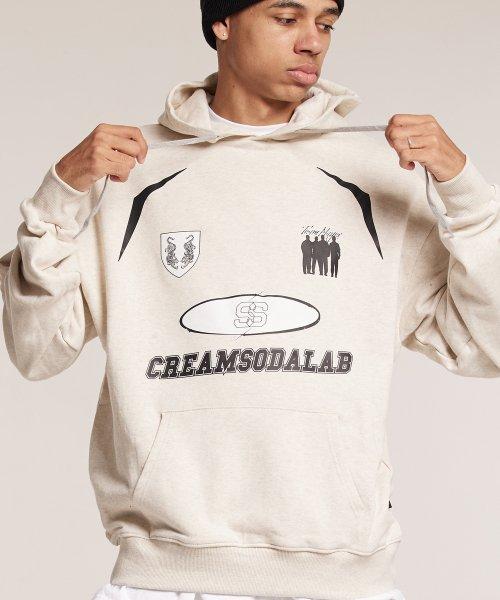 Cream Soda Lab Crsdel Teamplay Hoodie Oatmeal Black L