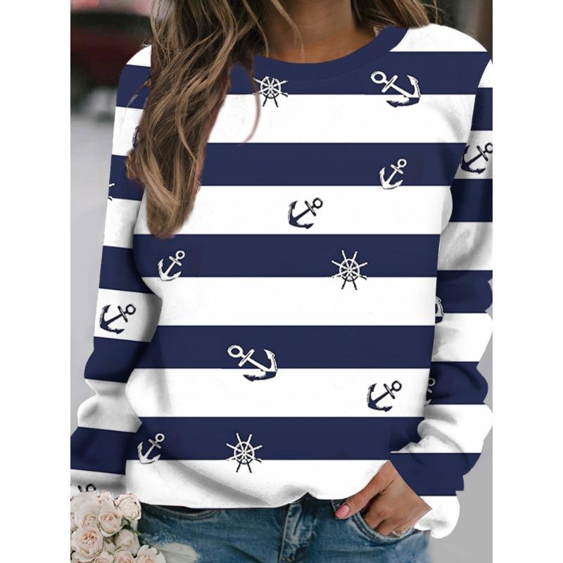 

Женская футболка для улицы, повседневная, с длинным рукавом, с принтом, уличная, с круглым вырезом, осенняя, женская, оверсайз, модные футболки S