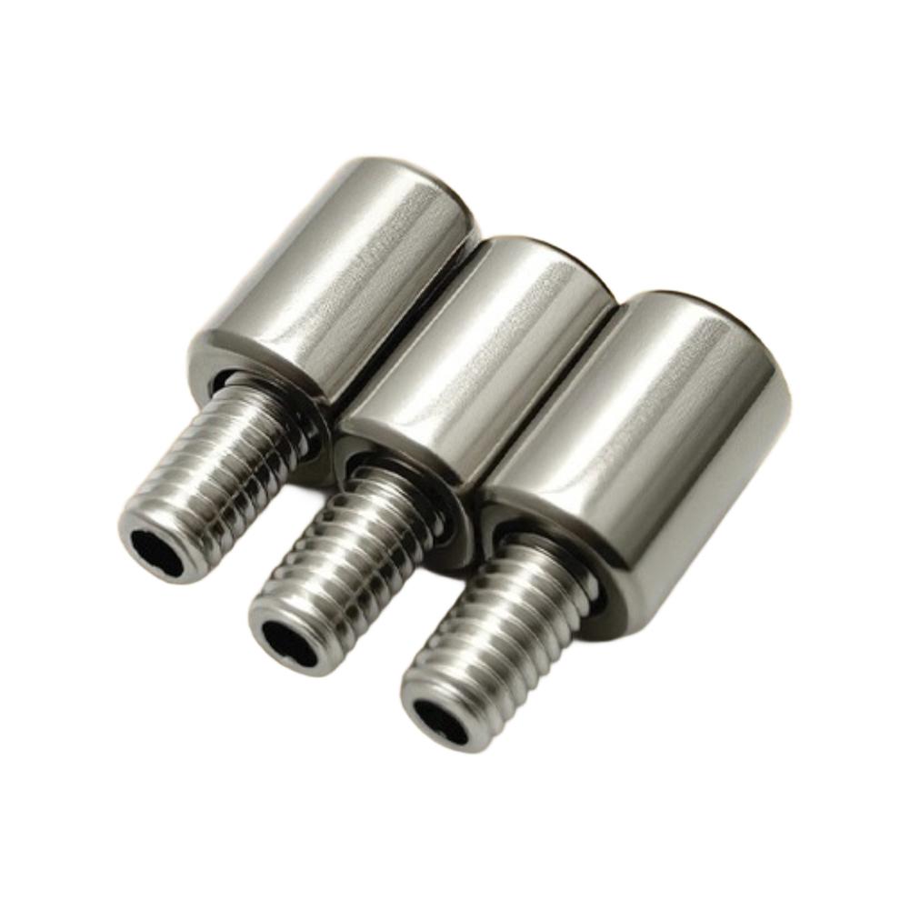 Stainless Steel Door Hinge Set 3 Hinges for For Pivot Applications with Internal External Threading M8 35x22x18mm