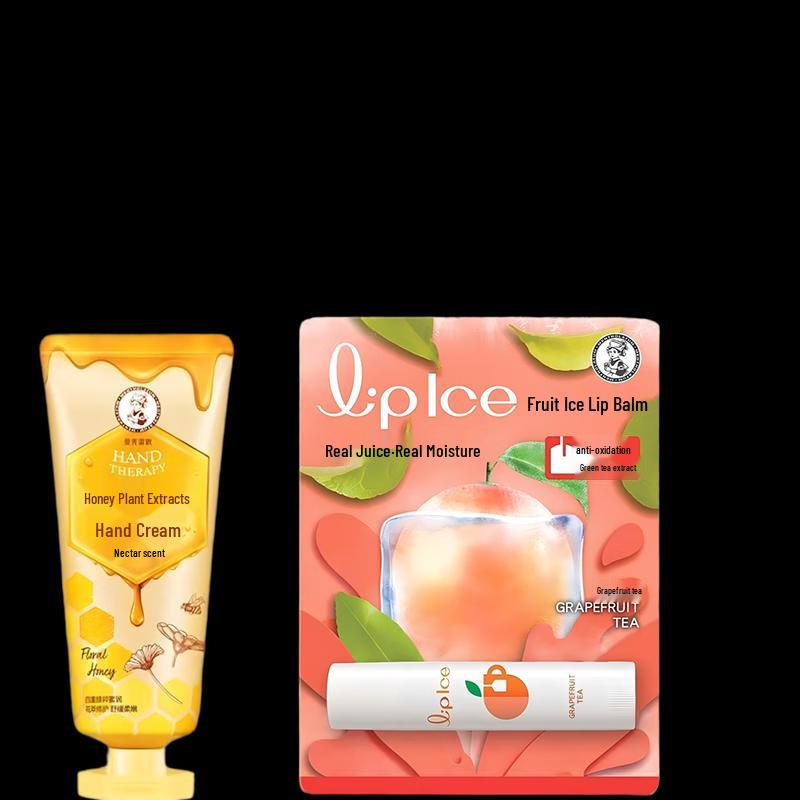 Mentholatum Honey Blossom Hand Cream & Grapefruit Lip Balm Set