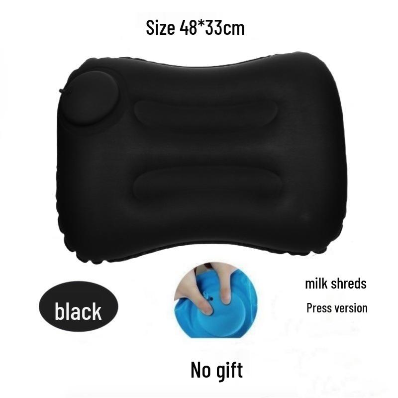 Inflatable Travel Pillow: Portable, Press-and-Fold Design for Camping, Lumbar Support, and Comfort.