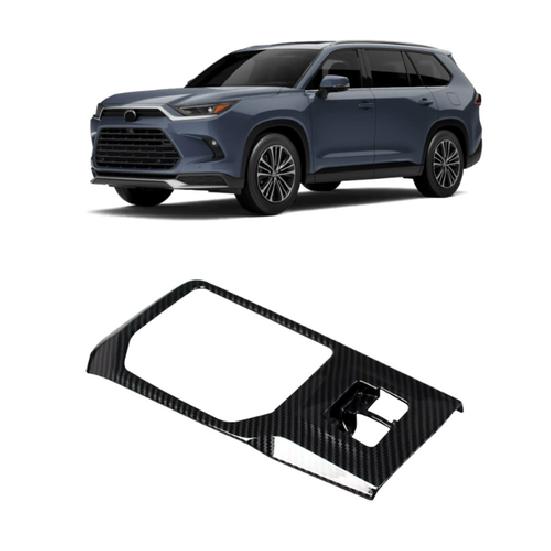 Carbon Fiber Interior Gear Shift Panel Trim For Grand Highlander 2024 2025