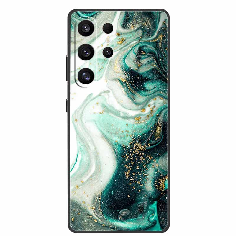 Phone Case For Samsung Galaxy S26 Ultra Colorful Painted Soft Silicone Bumper for Samsung S26 Ultra Case Marble Shockproof Cover