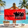 Custom Text Beach Towel, Soft Absorbent Swimming Multi-use TowelGorillaz