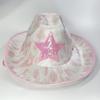 Sequins Cowgirl Hat for Women Pink Cowboy Hat with Cow Print for Theme Party