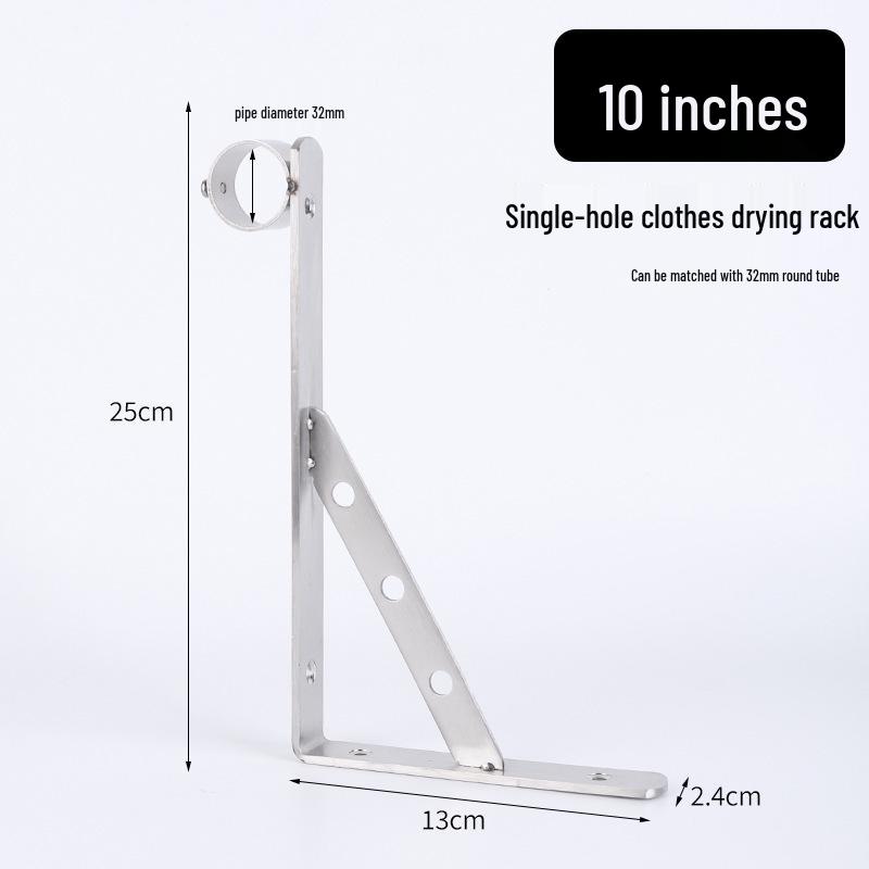 Stainless Steel Triangle Bracket Wall-Mounted Clothes Drying Rack for Balcony