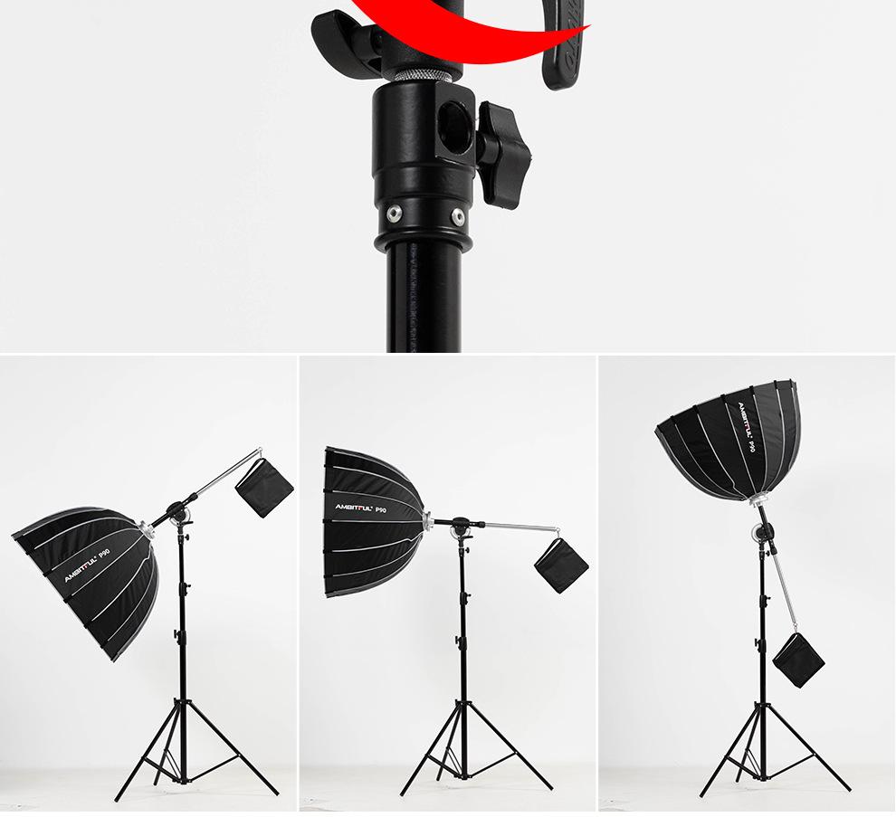 8AMBITFUL Zhijie Deep Parabolic Softbox with Bowens Mount & Magic Arm
