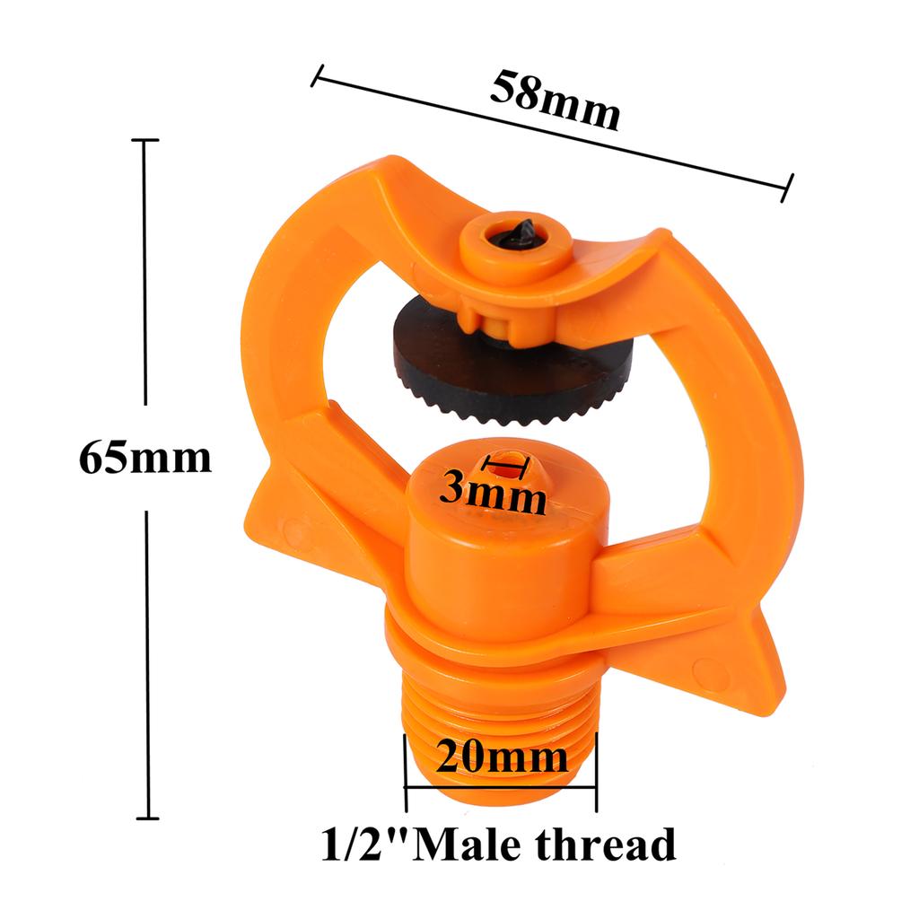 Atomizing Refractor Sprinkler 1/2" Thread Micro Sprinkler Lawn Atomizing Nozzle Garden Sprinkler Cooling System