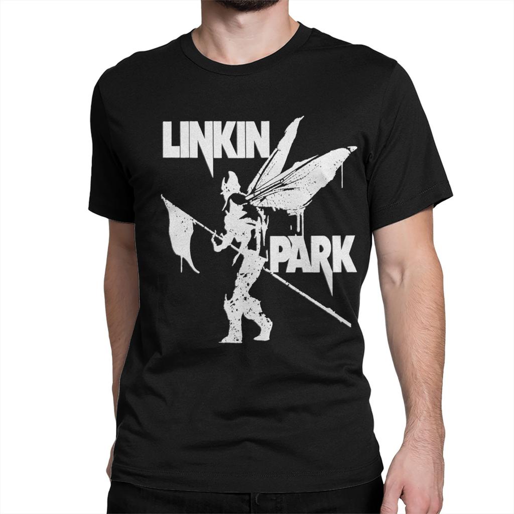 Men Women's Music Band Linkinparks Logo T Shirts Rock Pure Cotton Clothes Short Sleeve Round Collar Tee Shirt Gift T-Shirts