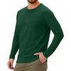 Men's Solid Color Raglan Long Sleeve Sports Top
