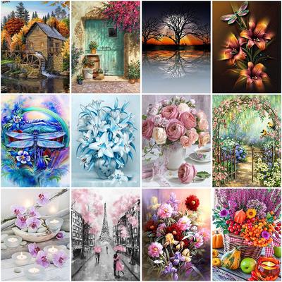 5D DIY Diamond Painting Flower Arranging Cross Stitch Kit Full Round Diamond Embroidery