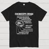 Engineer's Brain Problem-Solving Function Coffee Location Sensor Funny Graphic Printing Geeky T-Shirt