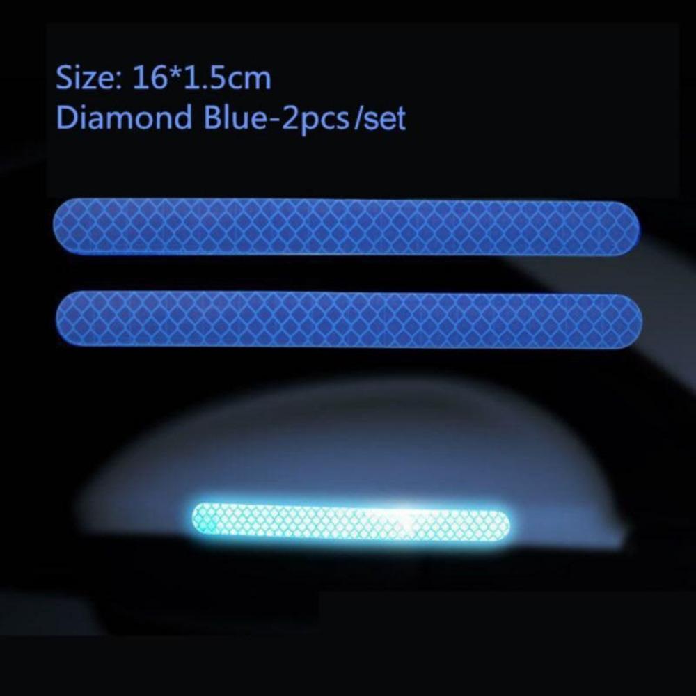 2Pcs/Set Car Reflector Sticker Automobile Rearview Mirror Reflective Strip Auto Exterior Accessories Car Reflector Stickers