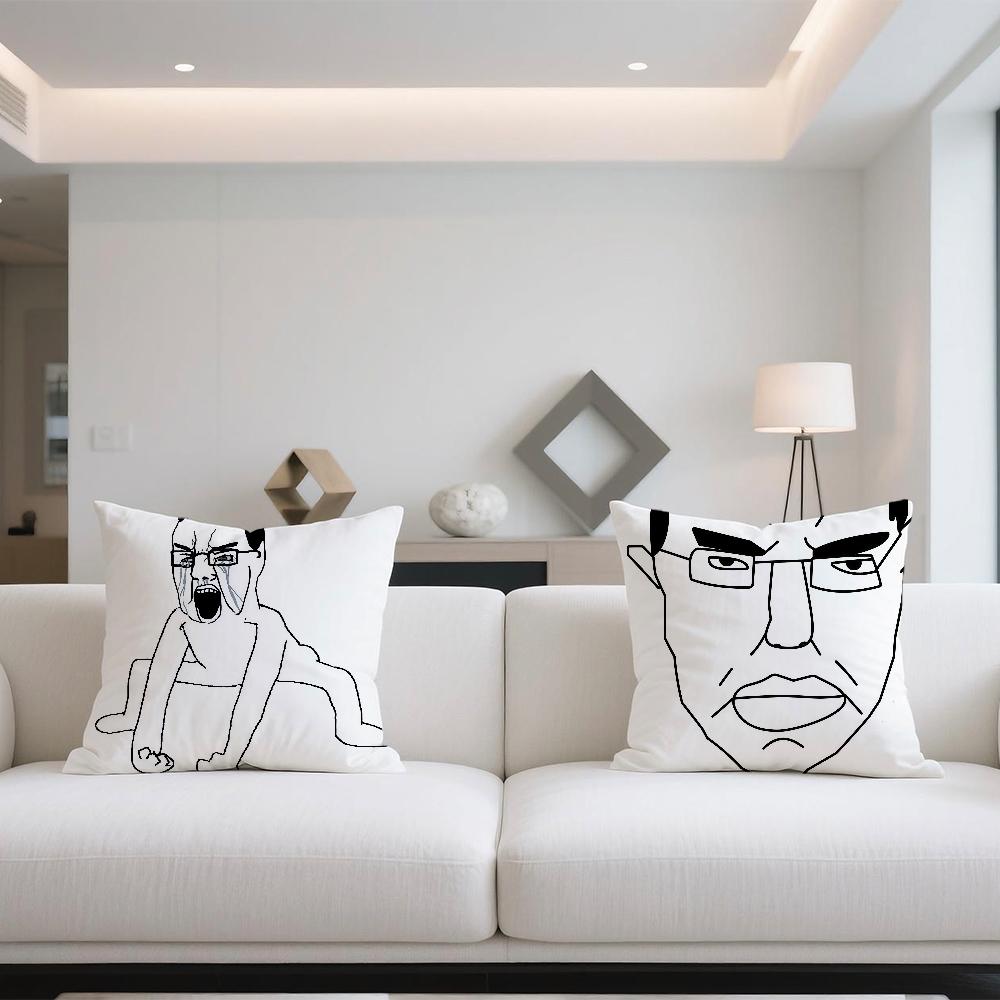 C-Chudjak Poljak Funny Meme cushion cover For Sofa Car Office Cafe Soft And Comfortable Double-Sided Printing Pillow Cover