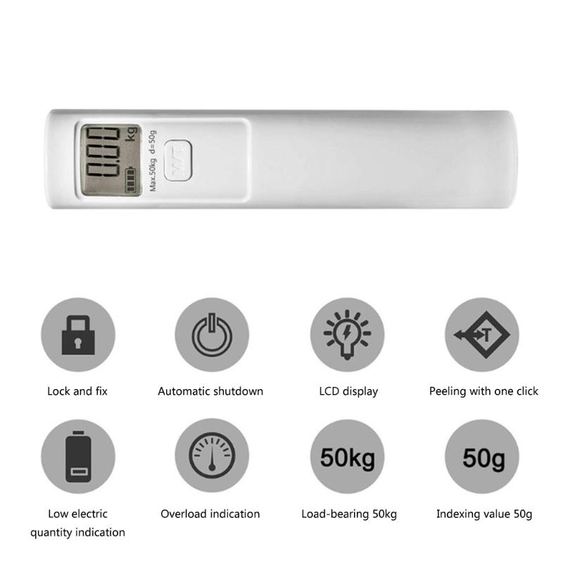 Portable Digital Luggage Weight Scale, 50kg/110lb Hangings Luggage Weight Scale Not Need Battery Electronics Scale