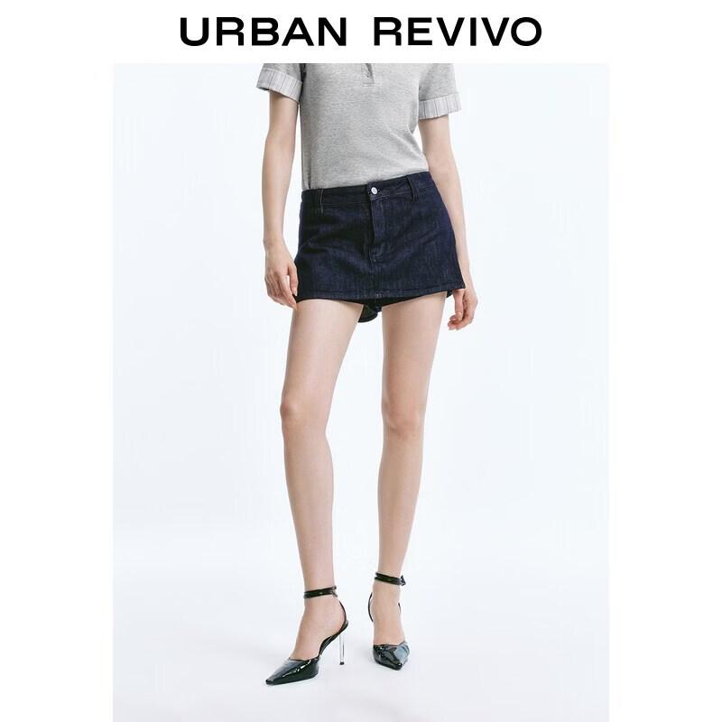 

Women s Retro Patchwork Denim Mini Skirt XL