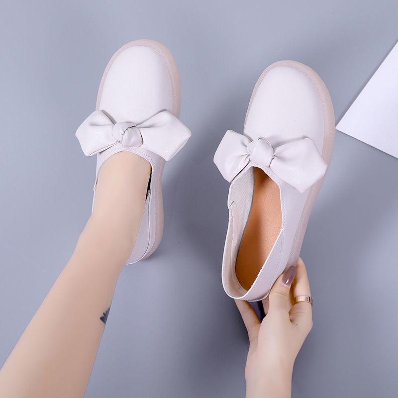 White White Shoes, Hospital Nurse Shoes, Female Hot Products, Butterfly One Step Shoes, Pregnant Women's Shoes, Anti Slip New Bean Shoes, Soft Bottom
