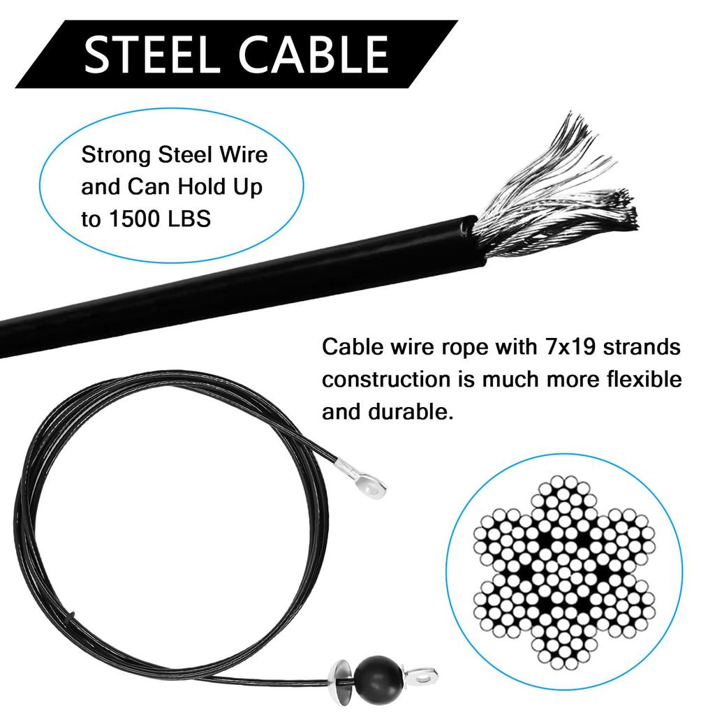 Taeku Pulley Cable, Heavy Duty 6mm Fitness Wire Rope Attachment