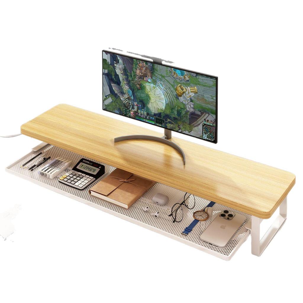 Monitor Stand with Drawer: Ergonomic Desk Riser for Neck Protection