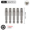 Magnetic Pentagonal Screwdriver Bit Set With Hole 1/4" Hex S2 Steel 50mm Security Torx Drill Bits Ratchet Wrench Hand Tools